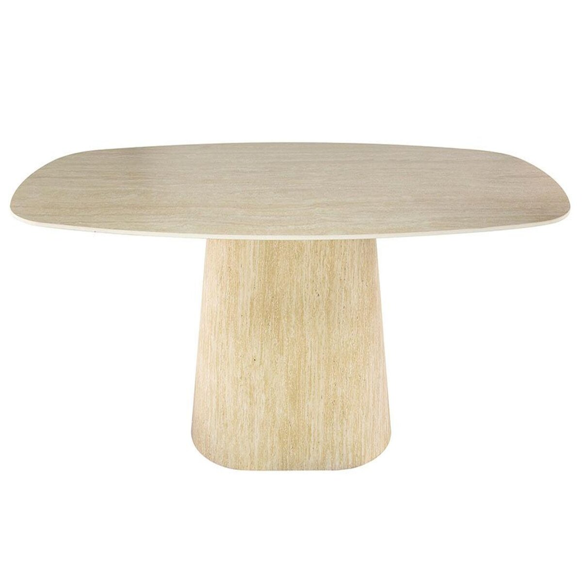 LISA DESIGN Aubin - table à manger - effet travertin - 4 à 6 personnes