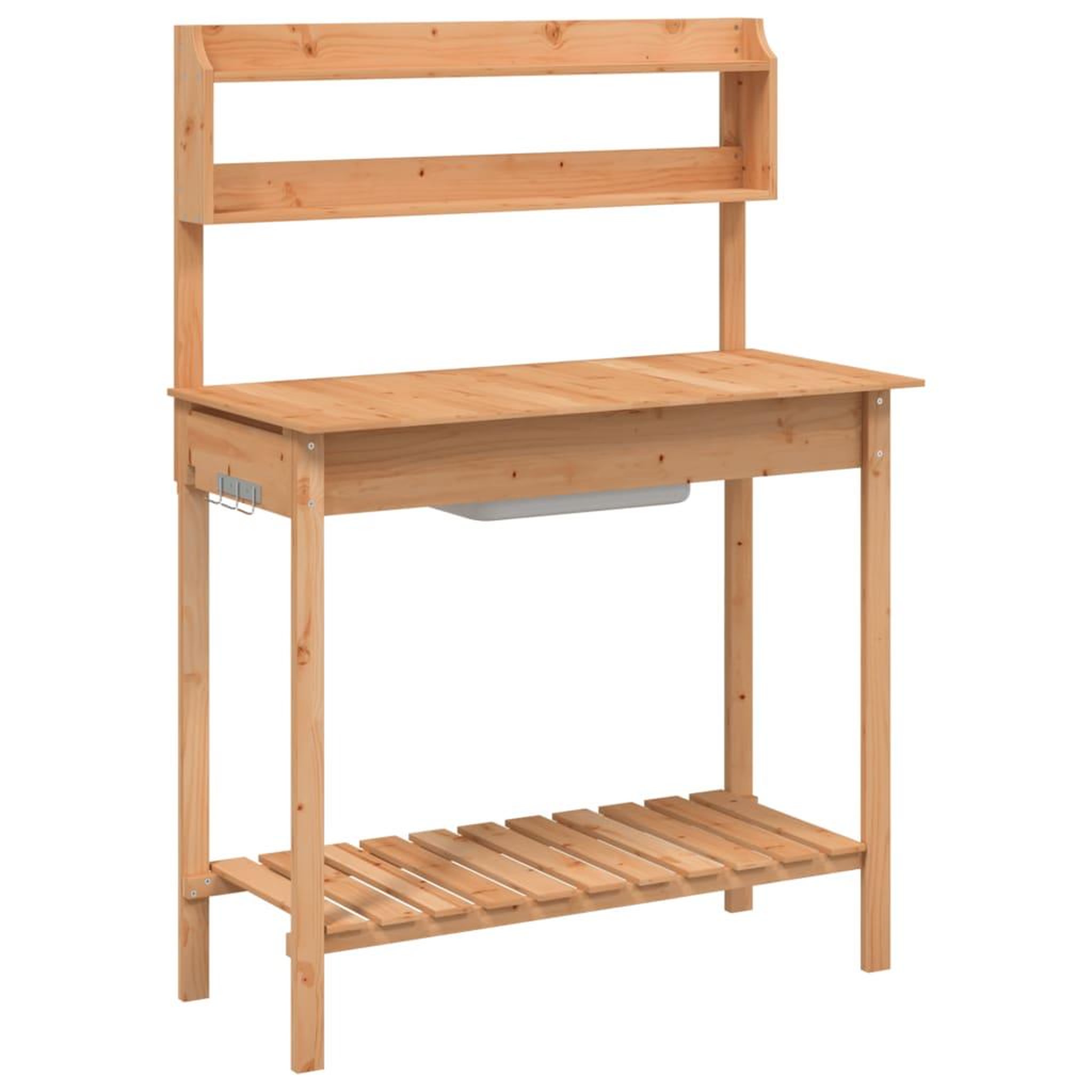 Voir la diapositive 2 : VIDAXL Table de rempotage avec evier marron bois massif de sapin