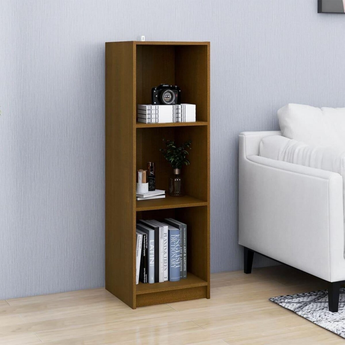 VIDAXL Bibliotheque/Separateur de piece Marron miel Bois de pin massif