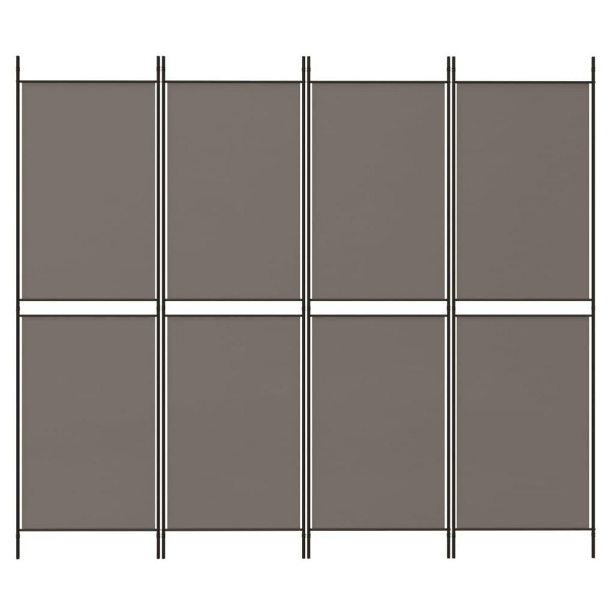 VIDAXL Cloison de separation 4 panneaux Anthracite 200x180 cm Tissu