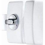 ABUS Verrou - ABUS - V83 CB 45 W EK - Coffre blanc, gâche en acier, pene en acier chromé - Double cylindre