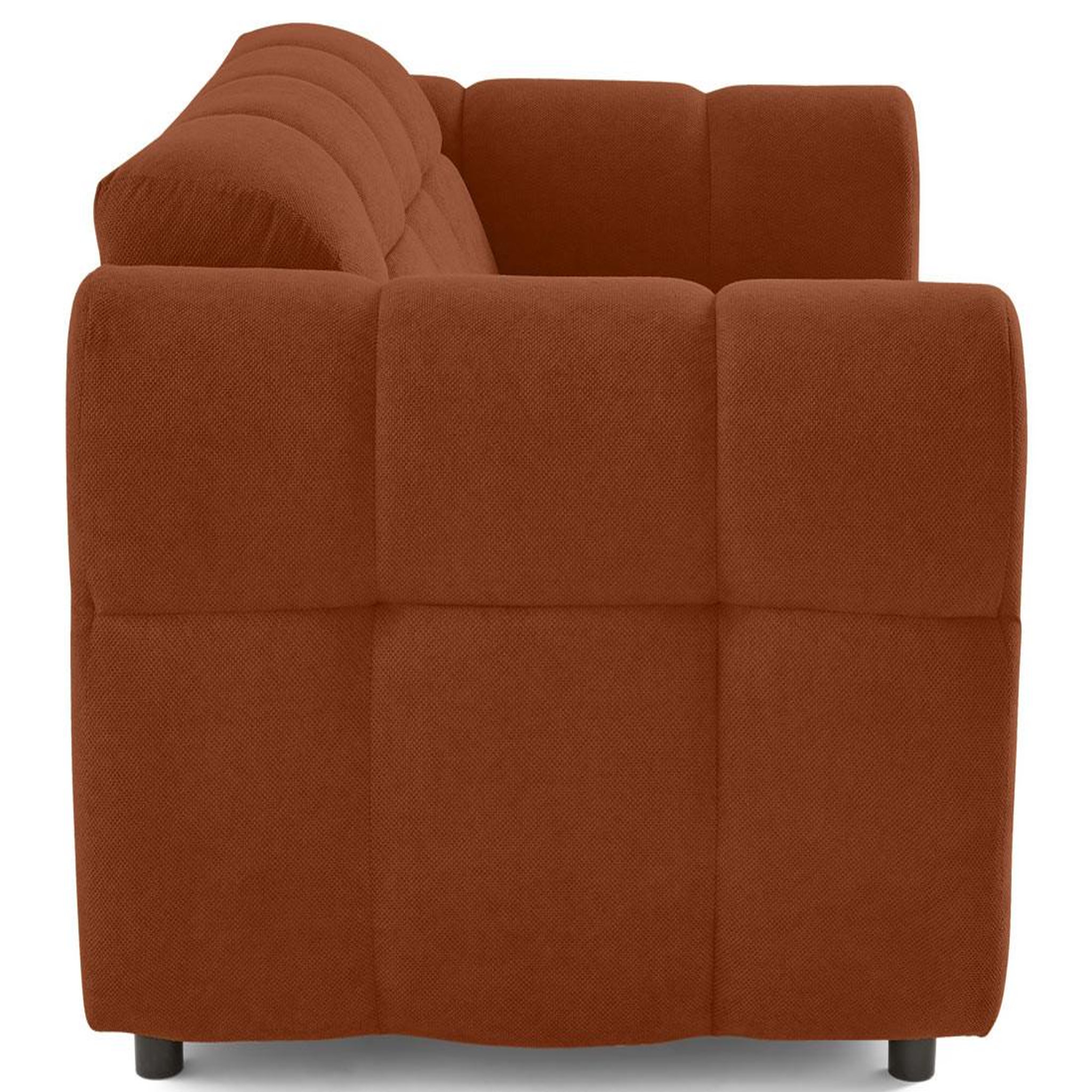 Voir la diapositive 4 : BEST MOBILIER Ray - canapé droit 2 places en tissu texturé