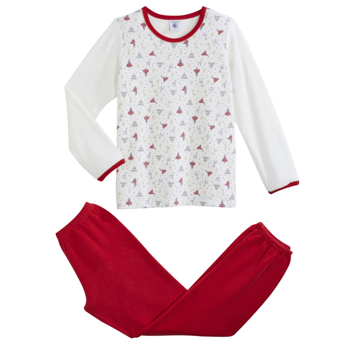 Petit Bateau Pyjama Fille, Rose Saline / Multico, 2 Ans