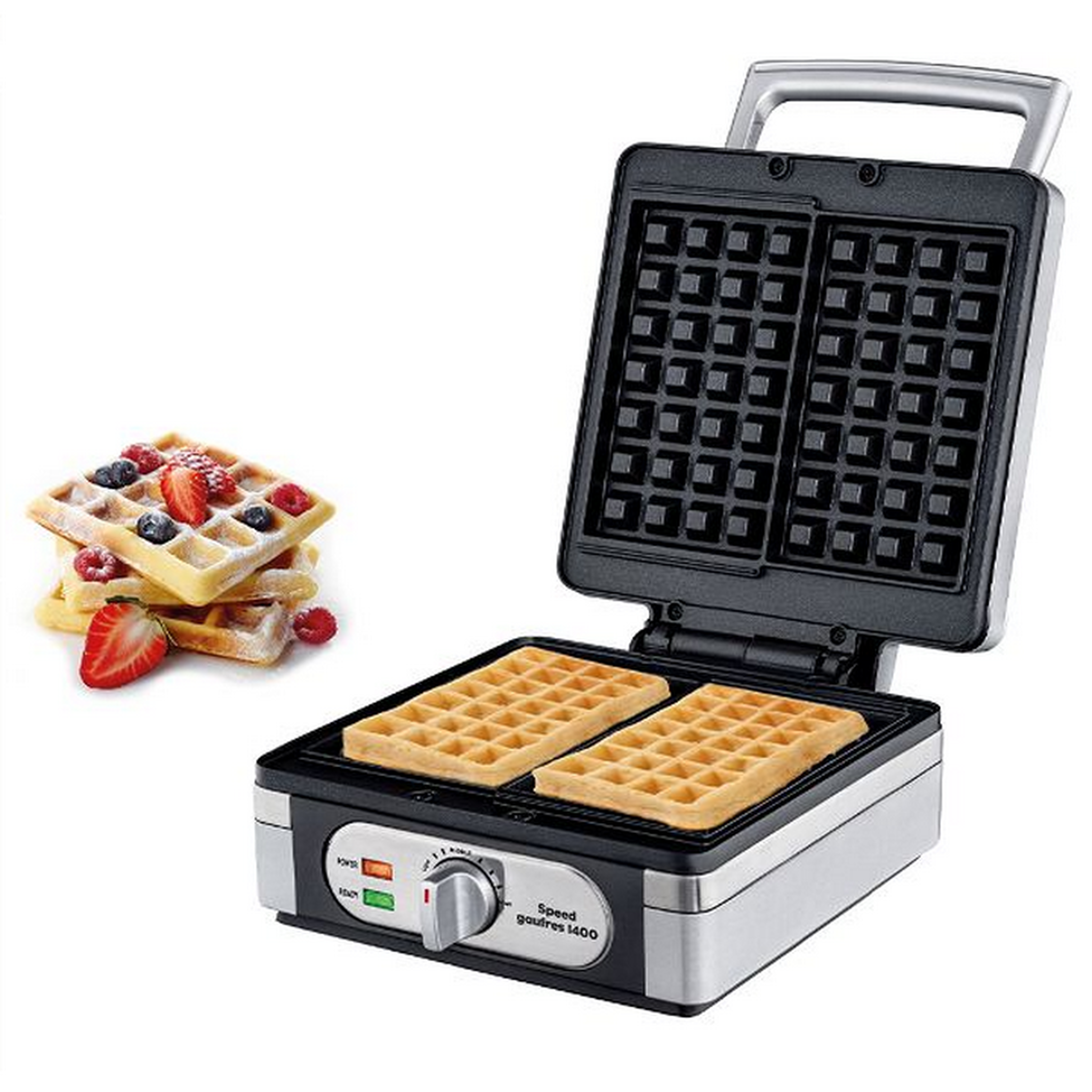 Voir la diapositive 2 : LITTLE BALANCE Gaufrier 1400w inox - 8384