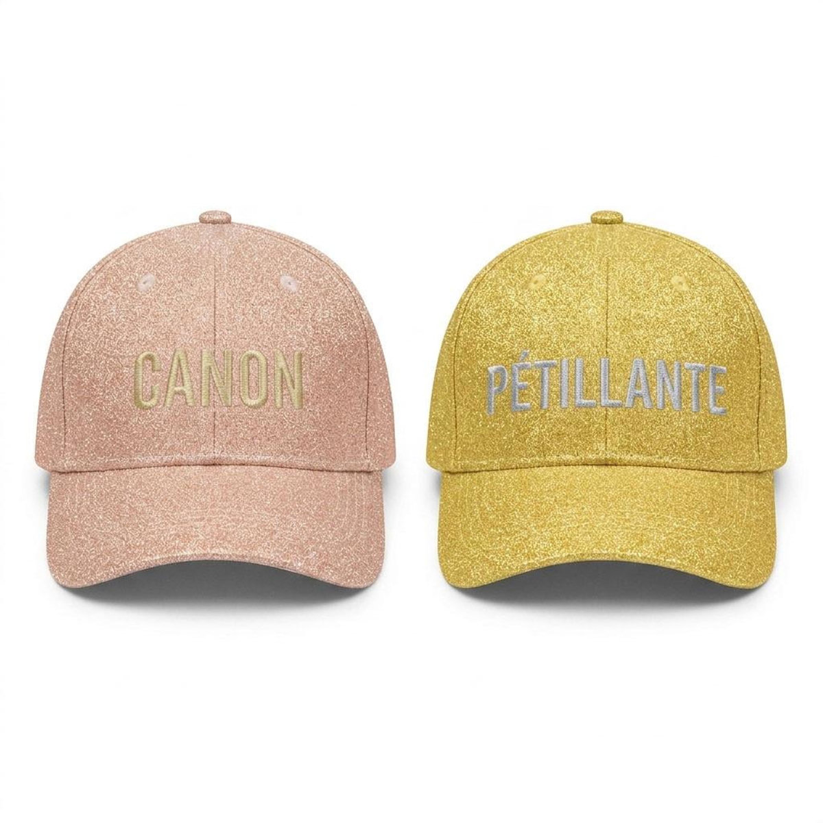 OZABI OZABI Lot 2 Casquettes Pailletées Femme – Message Brodé Fantaisie Humoristique