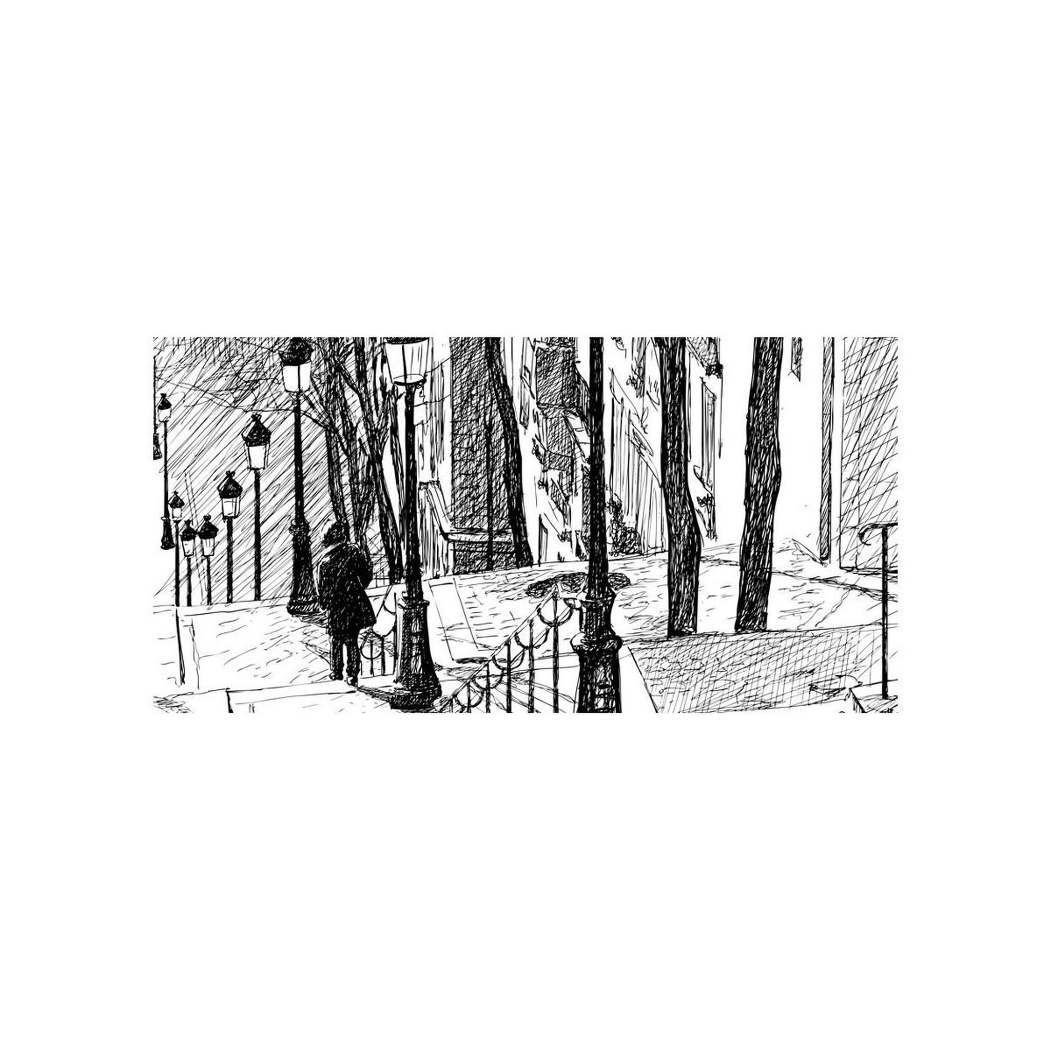 Voir la diapositive 2 : Paris Prix Papier peint xxl  escaliers montmartre  270x550cm