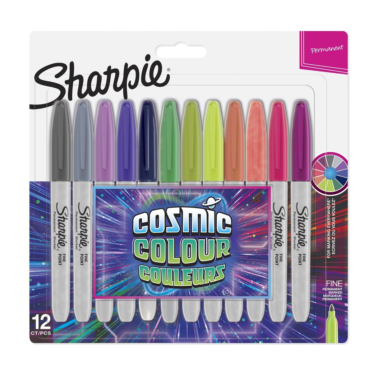 SHARPIE Lot de 12 marqueurs Sharpie pointe fine