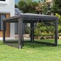 Voir la diapositive 1 : VIDAXL Tente de fete avec 4 parois laterales en maille Anthracite 3x4m