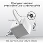 Voir la diapositive 2 : TNB Chargeur + câble GAN USB-C power delivery + cable 70cm