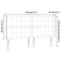 Voir la diapositive 6 : VIDAXL Tete de lit a LED Noir 183x16x118/128 cm Similicuir