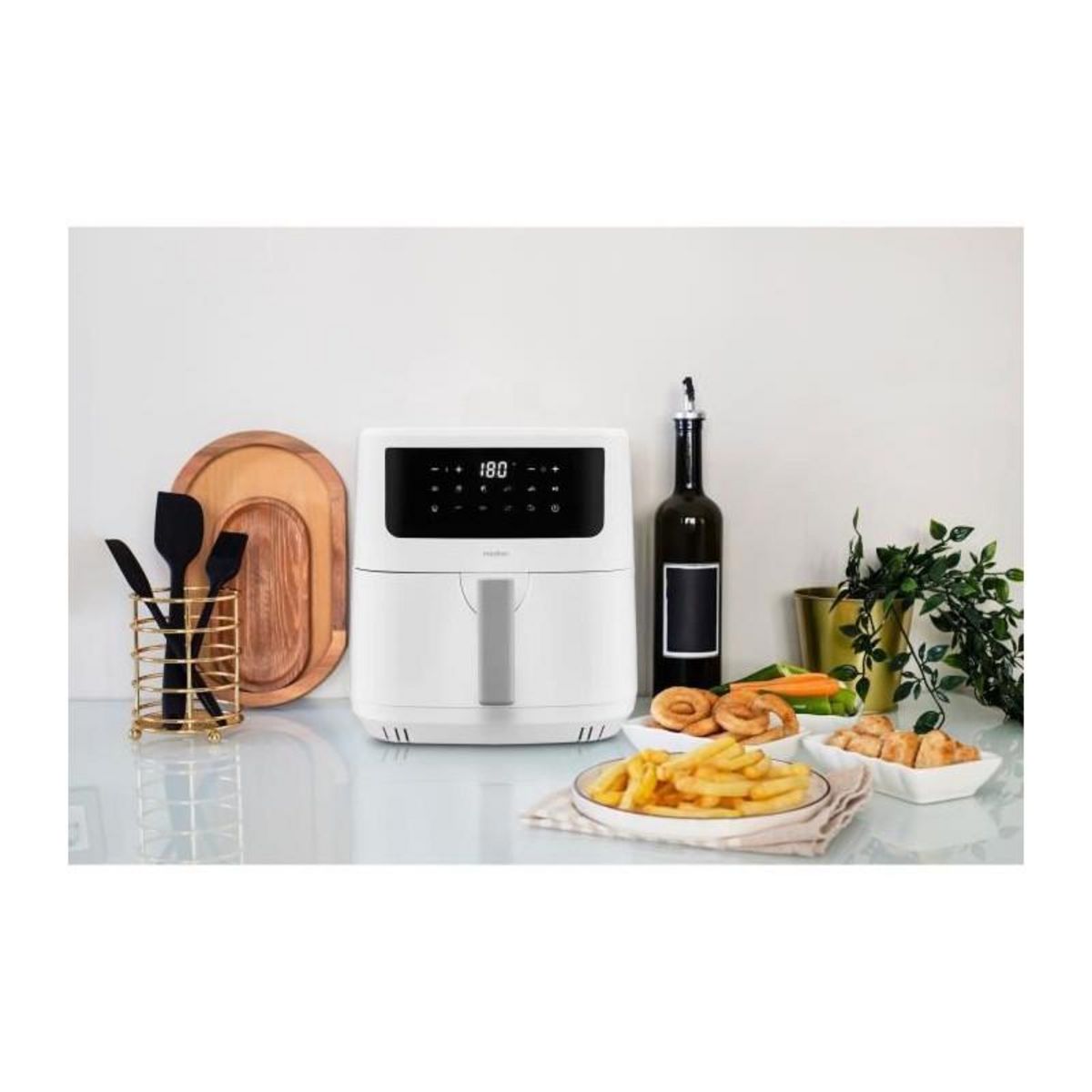 Medion Friteuse a Air Chaud - MEDION - 50073000 - 2150 W - Ecran tactile - 9 programmes - Blanc