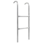 VIDAXL Échelle de trampoline à 2 marches Acier Argenté 72 cm