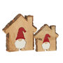 Voir la diapositive 3 : Paris Prix Maison Père-Noël en Bois  Écorce  26cm Multicolore