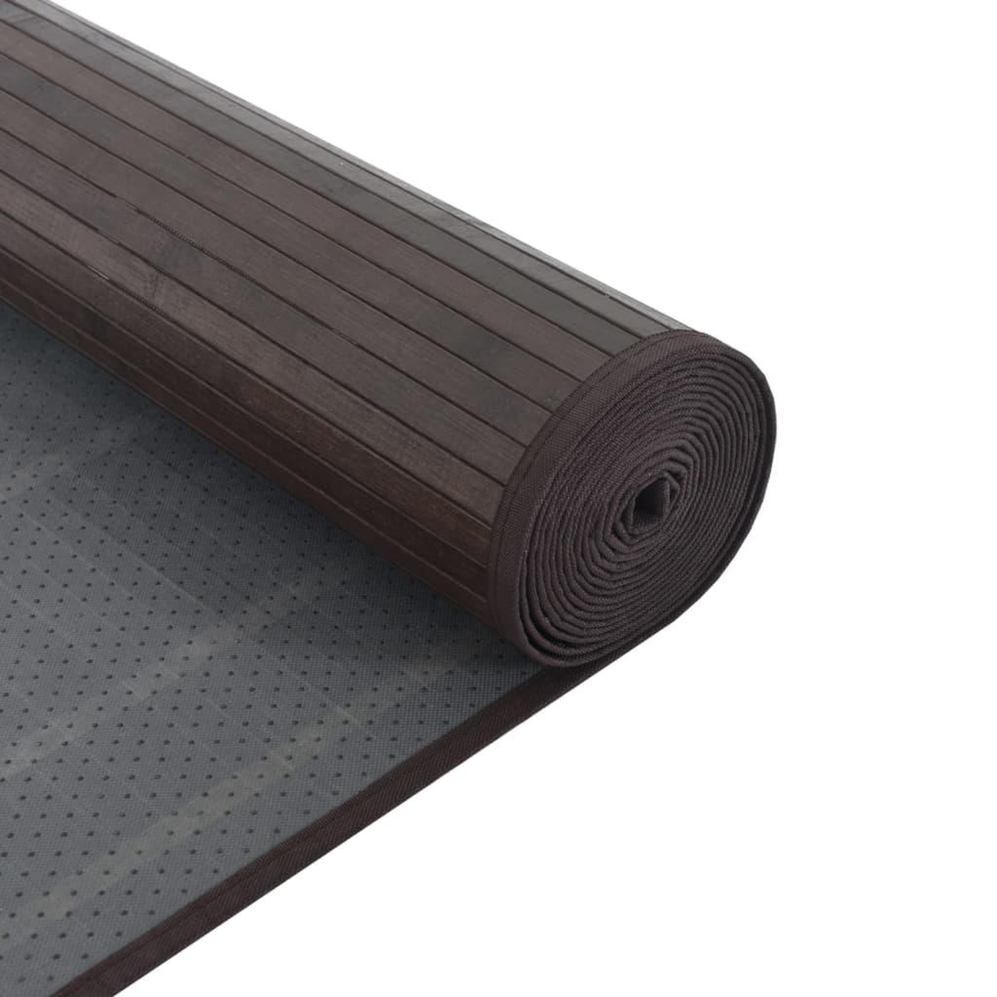 Voir la diapositive 5 : VIDAXL Tapis carre marron fonce 100x100 cm bambou