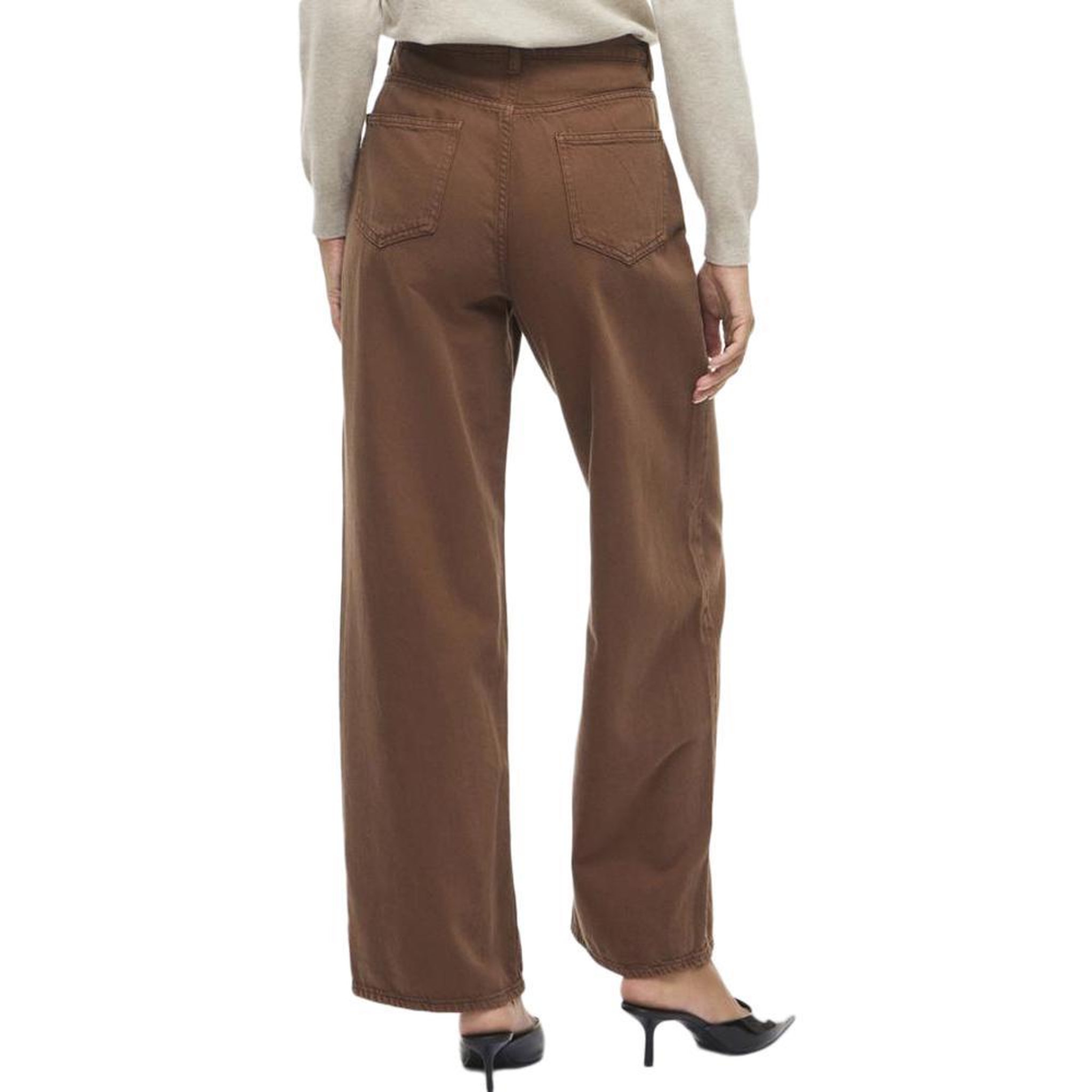 Voir la diapositive 2 : Vila Jean Large Marron Femme Vila Vicazo Wide