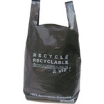 AUCHAN SAC NOIR BRETELLES RECYCLE 20L