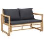 Voir la diapositive 3 : VIDAXL Salon de jardin 4 pcs avec coussins Bambou