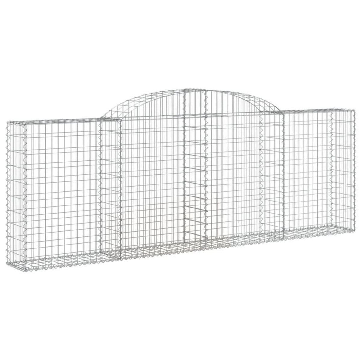 VIDAXL Paniers a gabions arques 5 pcs 300x30x100/120 cm fer galvanise