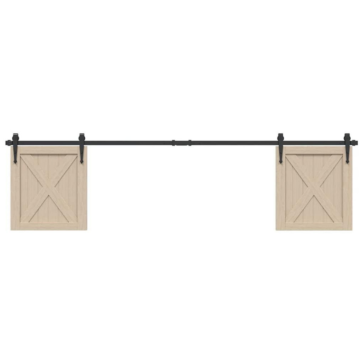 VIDAXL Kit de porte d'armoire coulissante 200 cm acier au carbone
