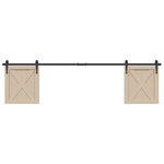 VIDAXL Kit de porte d'armoire coulissante 200 cm acier au carbone