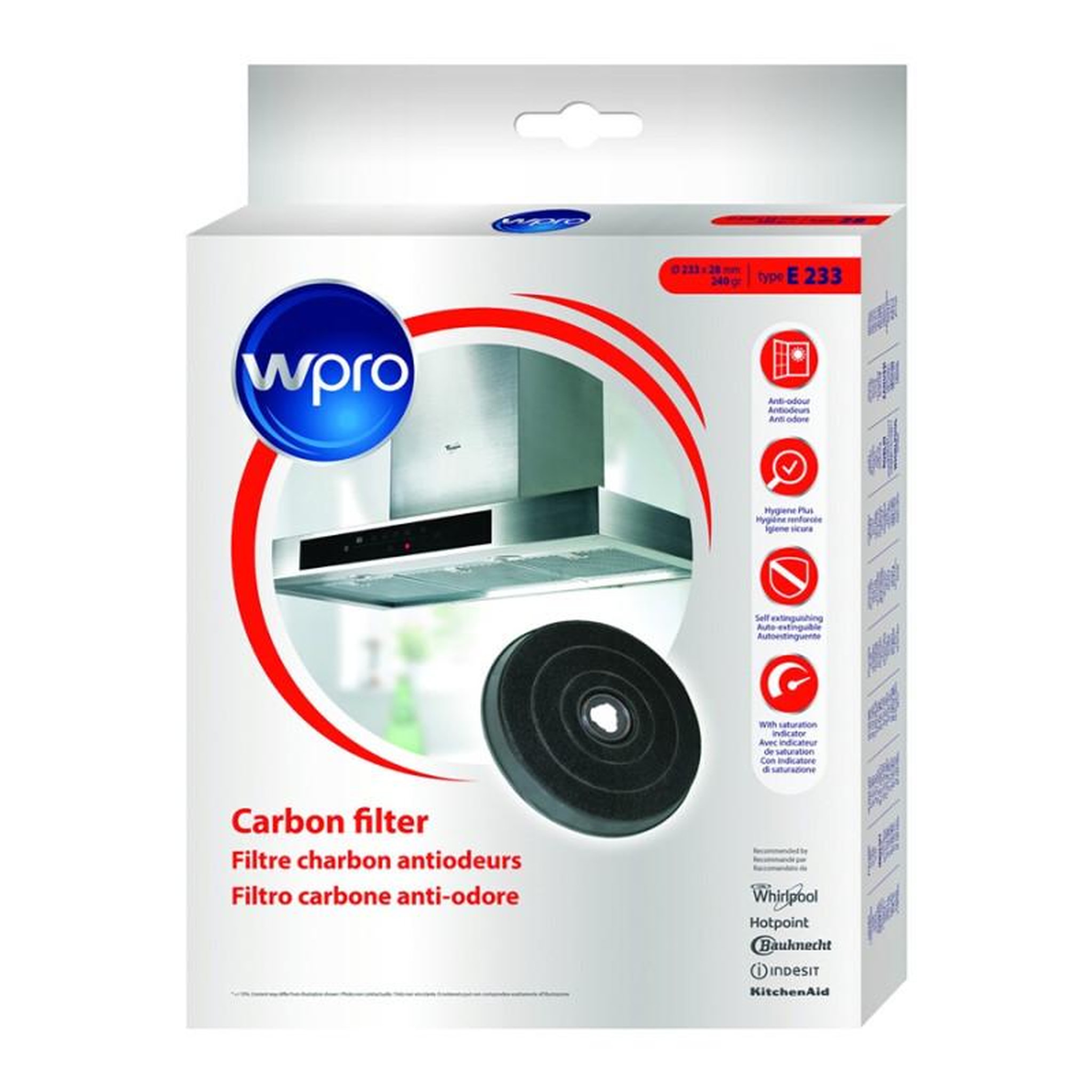 Voir la diapositive 3 : WPRO Accessoire Hotte Wpro FILTRE CHFE233 2
