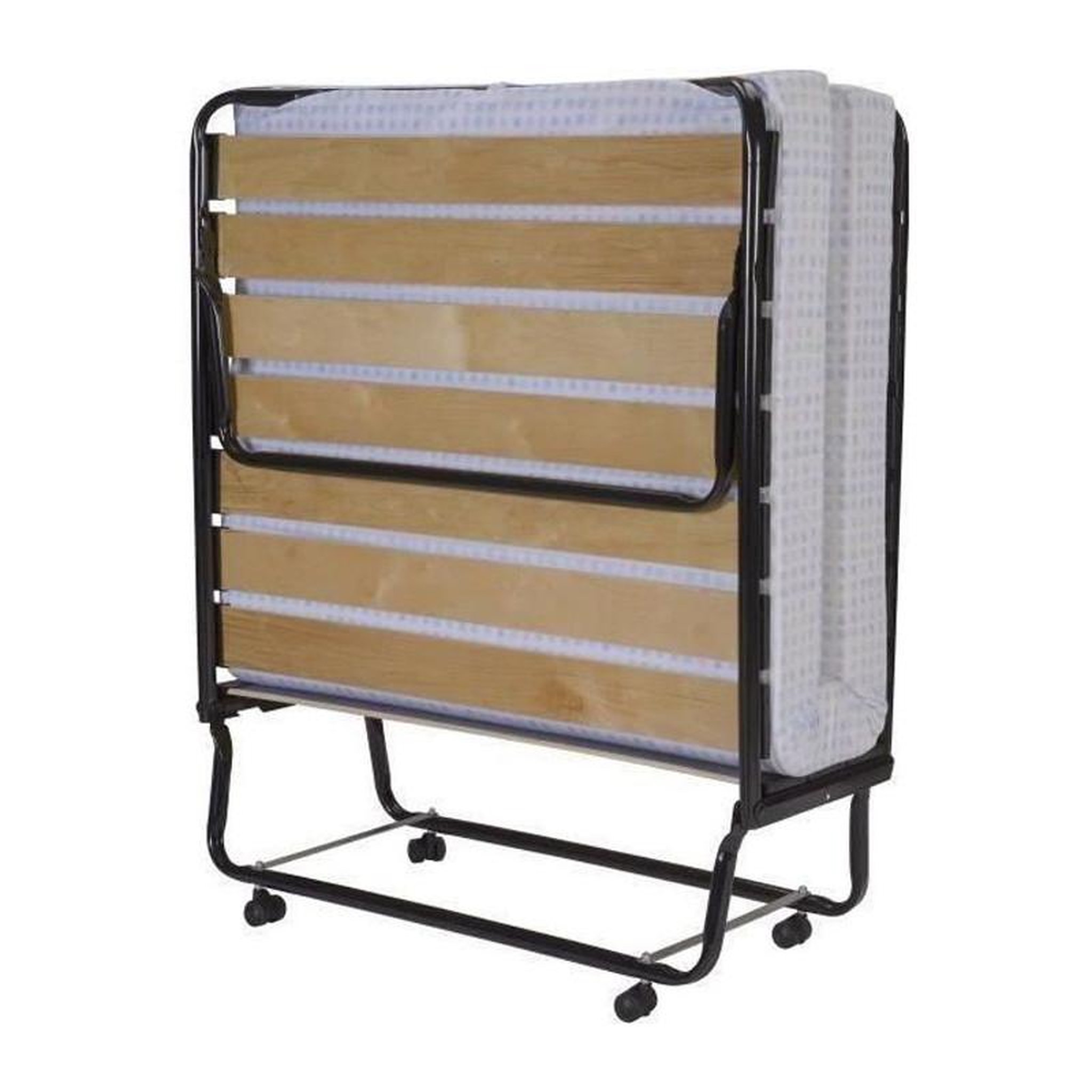 Voir la diapositive 1 : SEDAC SEDAC Lit dappoint pliant 17 lattes 90x190cm + Matelas mousse 10 cm