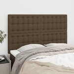 VIDAXL Tetes de lit 4 pcs Marron fonce 72x5x78/88 cm Tissu