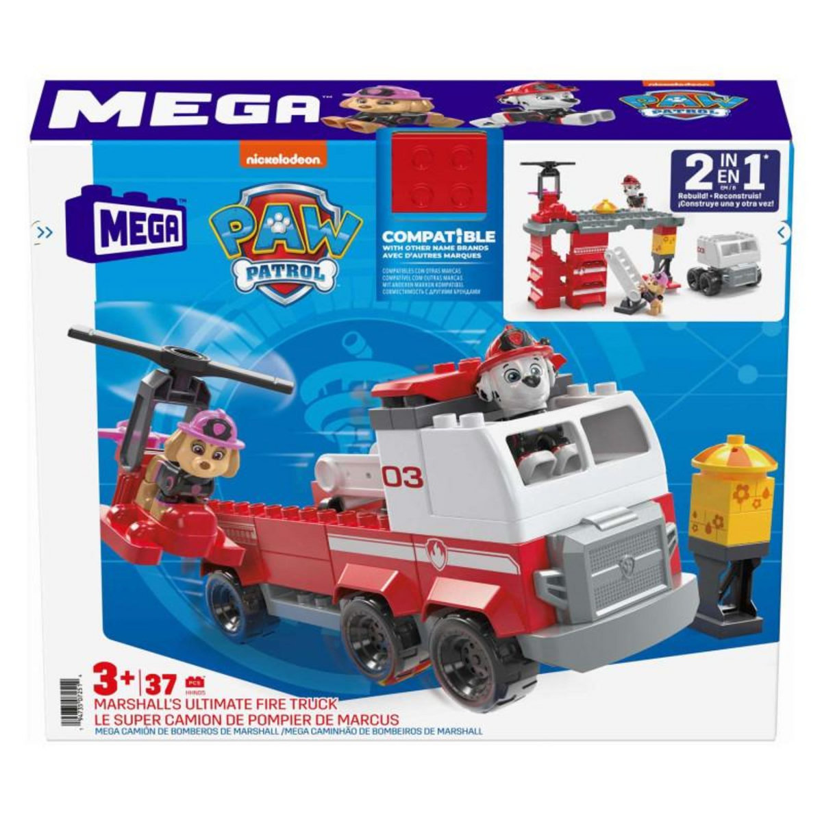 MEGA BLOKS Mega Bloks PAW Patrol Junior Builders - Marshall Fire Truck HHN05