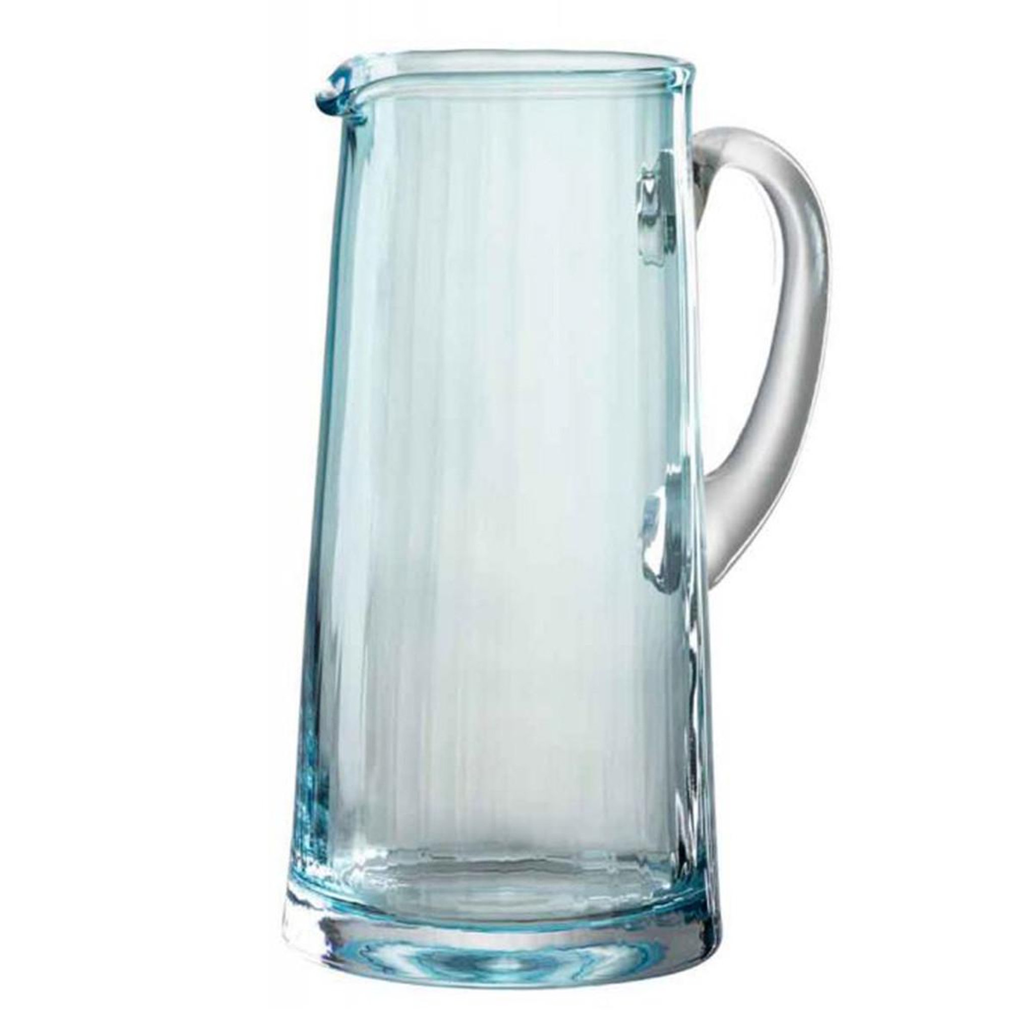 J-LINE Carafe en Verre Design  Lignes  1,5L Bleu