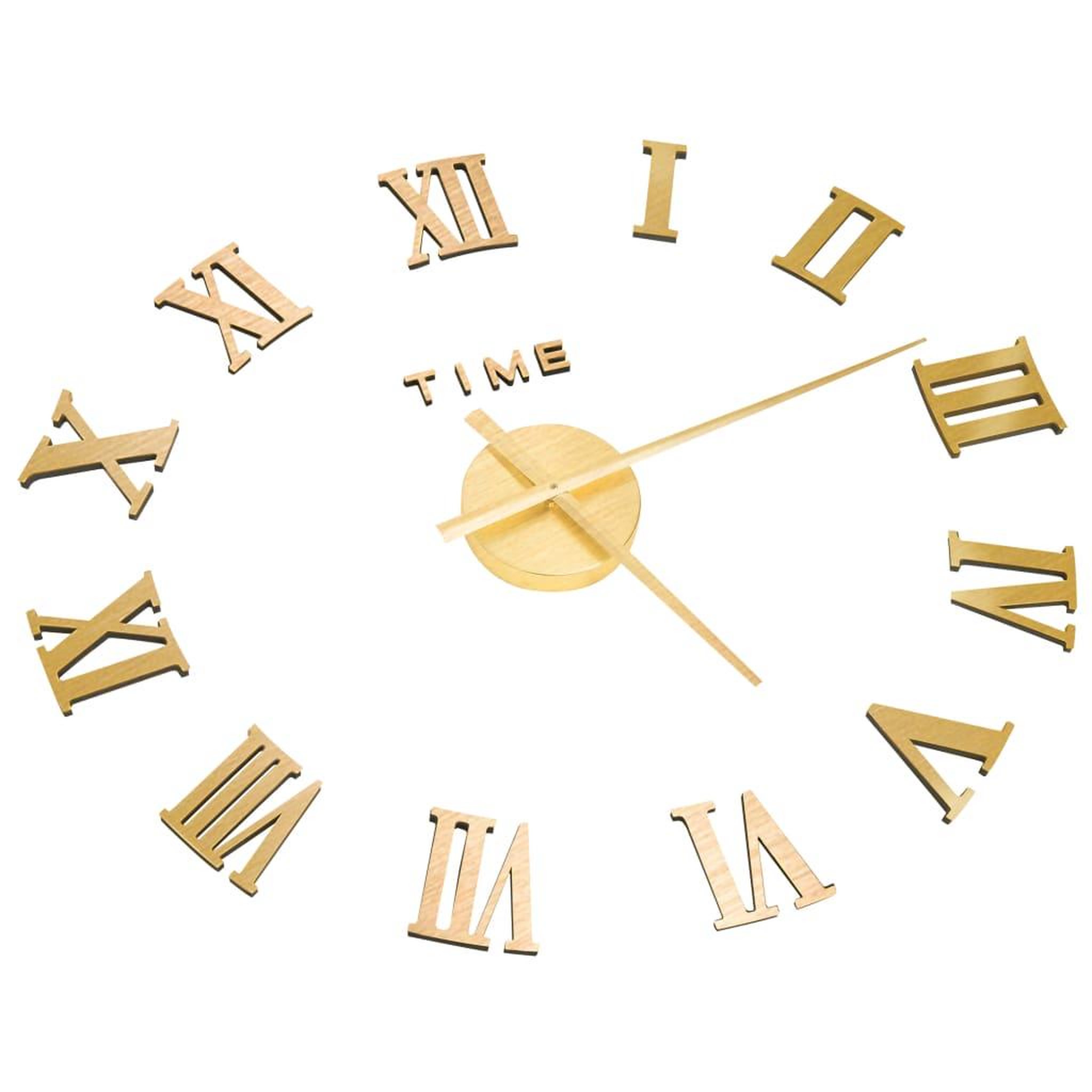 Voir la diapositive 3 : VIDAXL Horloge murale 3D Design moderne Dore 100 cm XXL
