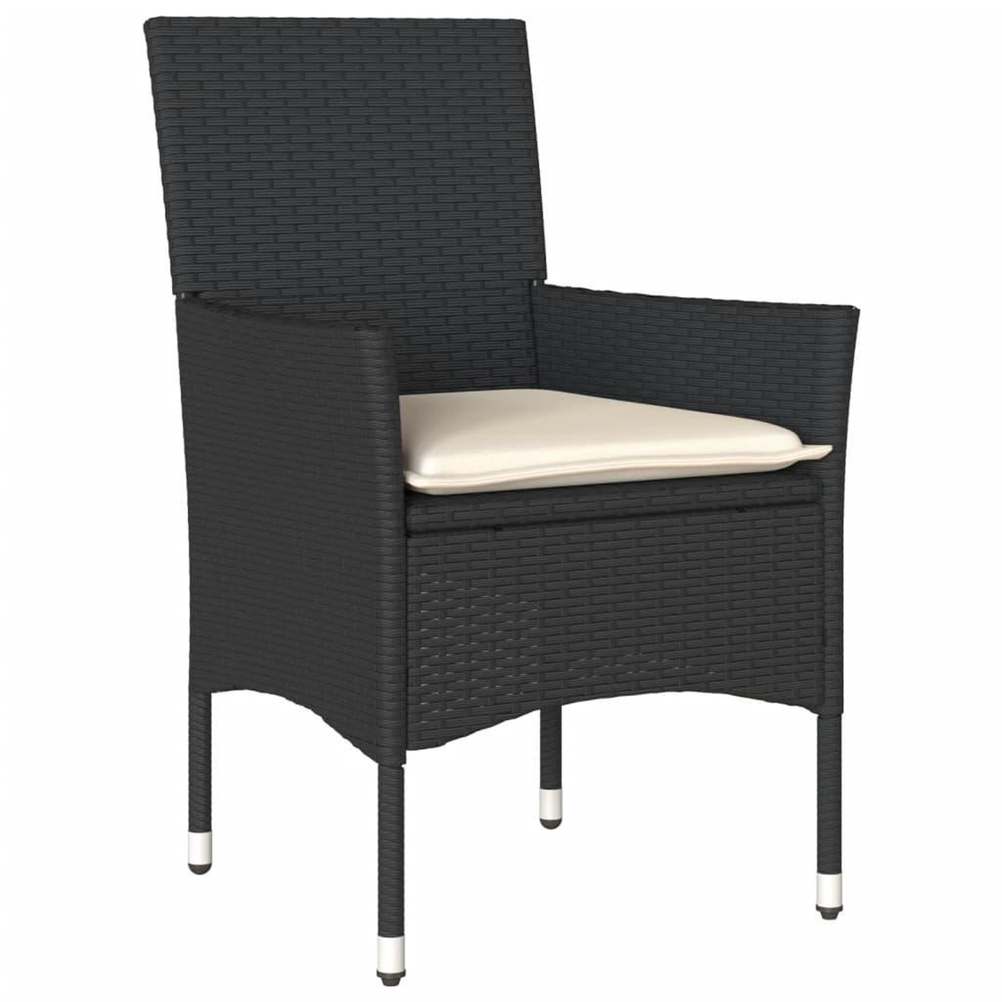 Voir la diapositive 3 : VIDAXL Ensemble a manger de jardin et coussins 7 pcs noir rotin acacia