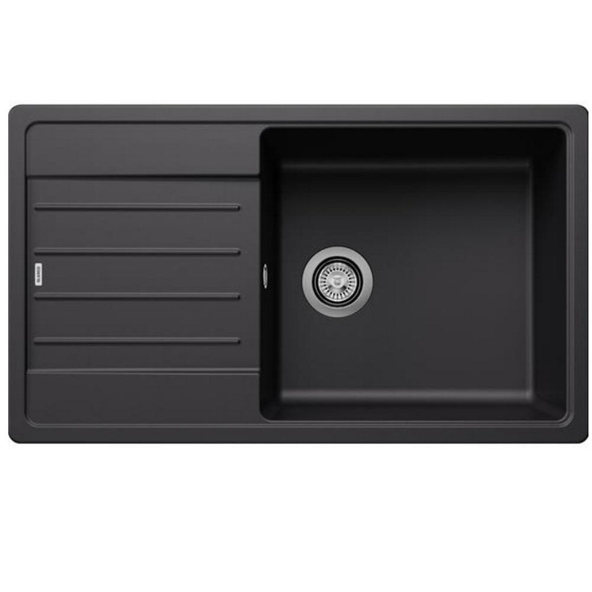Blanco Evier à encastrer 86cm silgranit noir - 526087