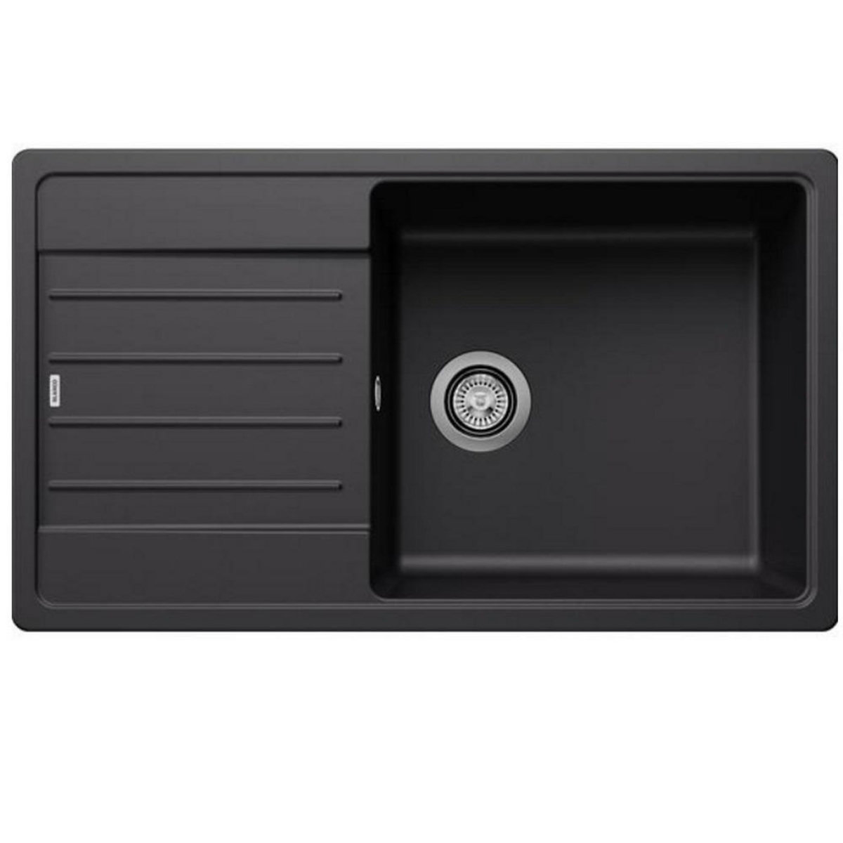 Blanco Evier à encastrer 86cm silgranit noir - 526087