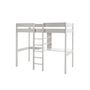 Voir la diapositive 2 : Lit mezzanine en pin massif avec bureau 90x200cm WOODY