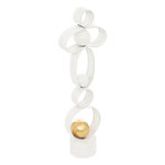 ATMOSPHERA Tour Déco Design en Métal  Rob  65cm Blanc