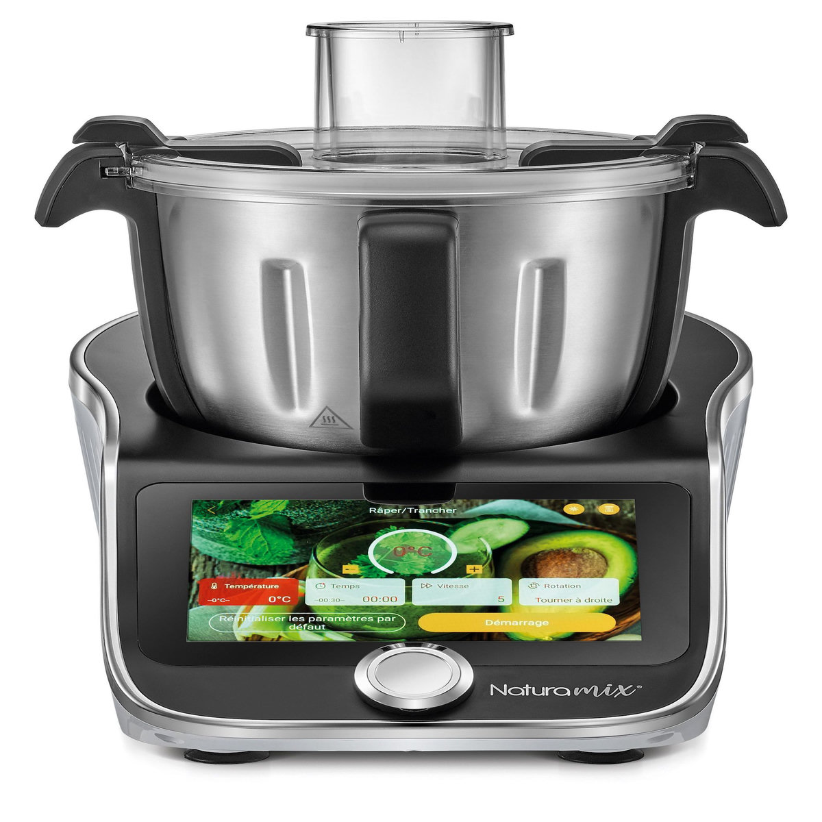 NATURAMIX Robot cuiseur multifonctions avec bol xl,balance intégrée et écran tactile +800 recettes - robot cuiseur xl