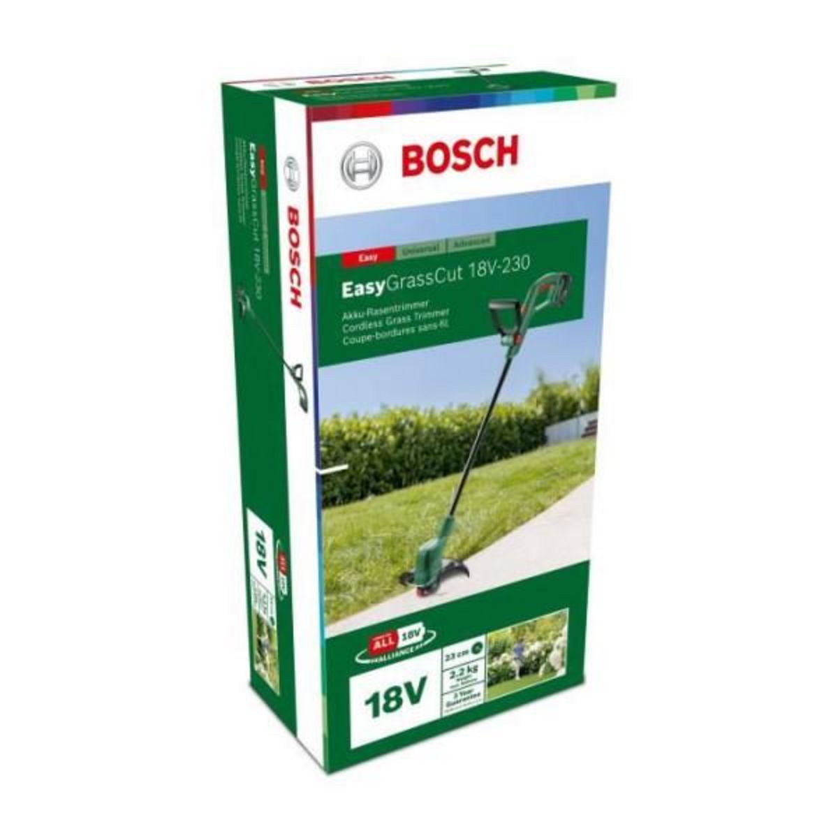 BOSCH Coupe-bordures Bosch - EasyGrassCut 18-230 (Livré avec 1 batterie et 1 chargeur) - PowerForAll