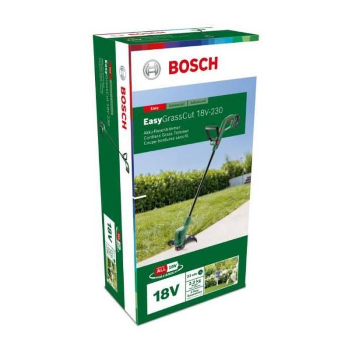 BOSCH Coupe-bordures Bosch - EasyGrassCut 18-230 (Livré avec 1 batterie et 1 chargeur) - PowerForAll