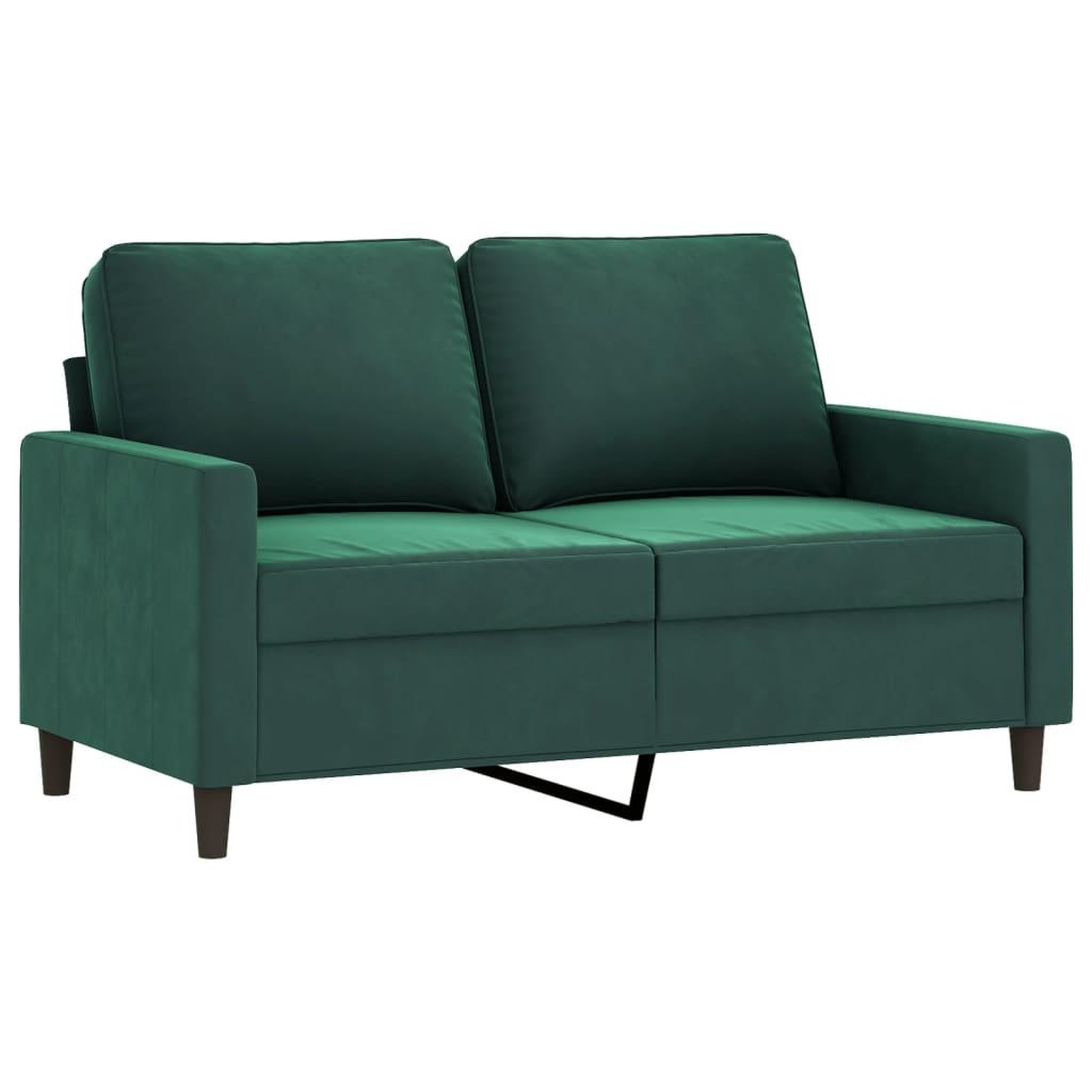 Voir la diapositive 3 : VIDAXL Ensemble de canapes 2 pcs avec coussins Vert fonce Velours