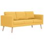Voir la diapositive 2 : VIDAXL Canape a 3 places Tissu Jaune