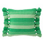 Voir la diapositive 1 : Paris Prix Coussin Déco à Pompons  Polly  50x50cm Vert