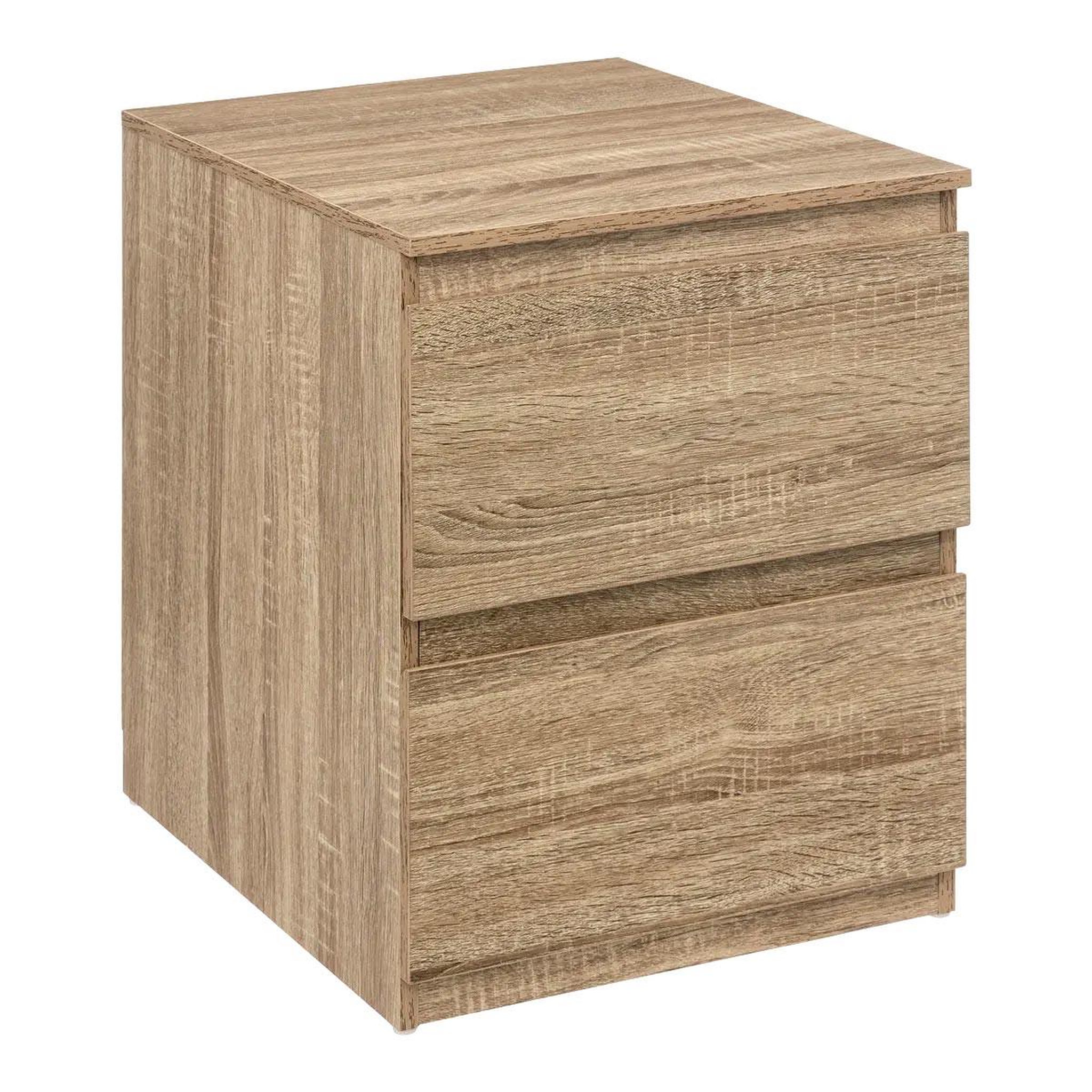 FIVE Table de Chevet 2 Tiroirs Design  Dolo  50cm Naturel