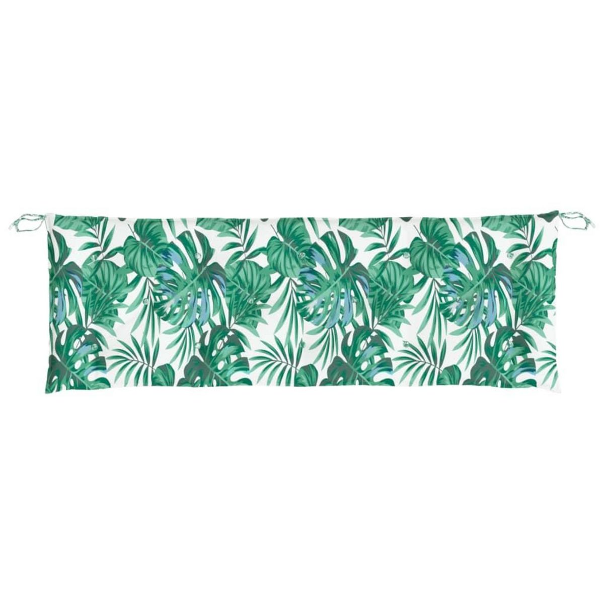 VIDAXL Coussin de banc de jardin motif de feuilles 150x50x7 cm