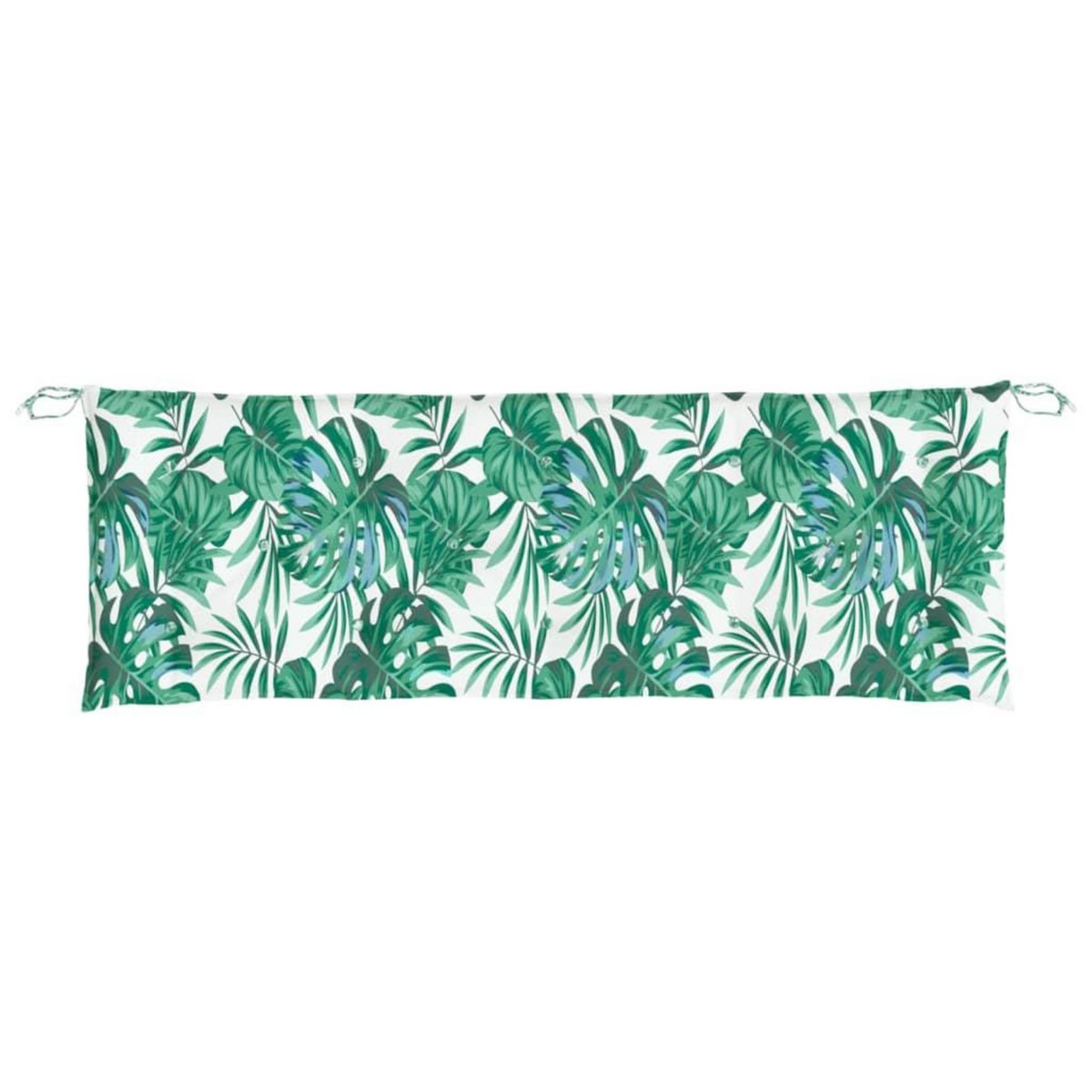 VIDAXL Coussin de banc de jardin motif de feuilles 150x50x7 cm