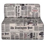 Chauffeuse 1 place NEWSPAPER tissu journal