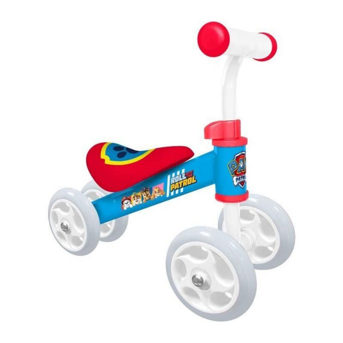 PAW PATROL Porteur draisienne 4 roues - PAW PATROL - PAT PATROUILLE - Ma premiére Draisienne Baby Walker - Bleu et Rouge