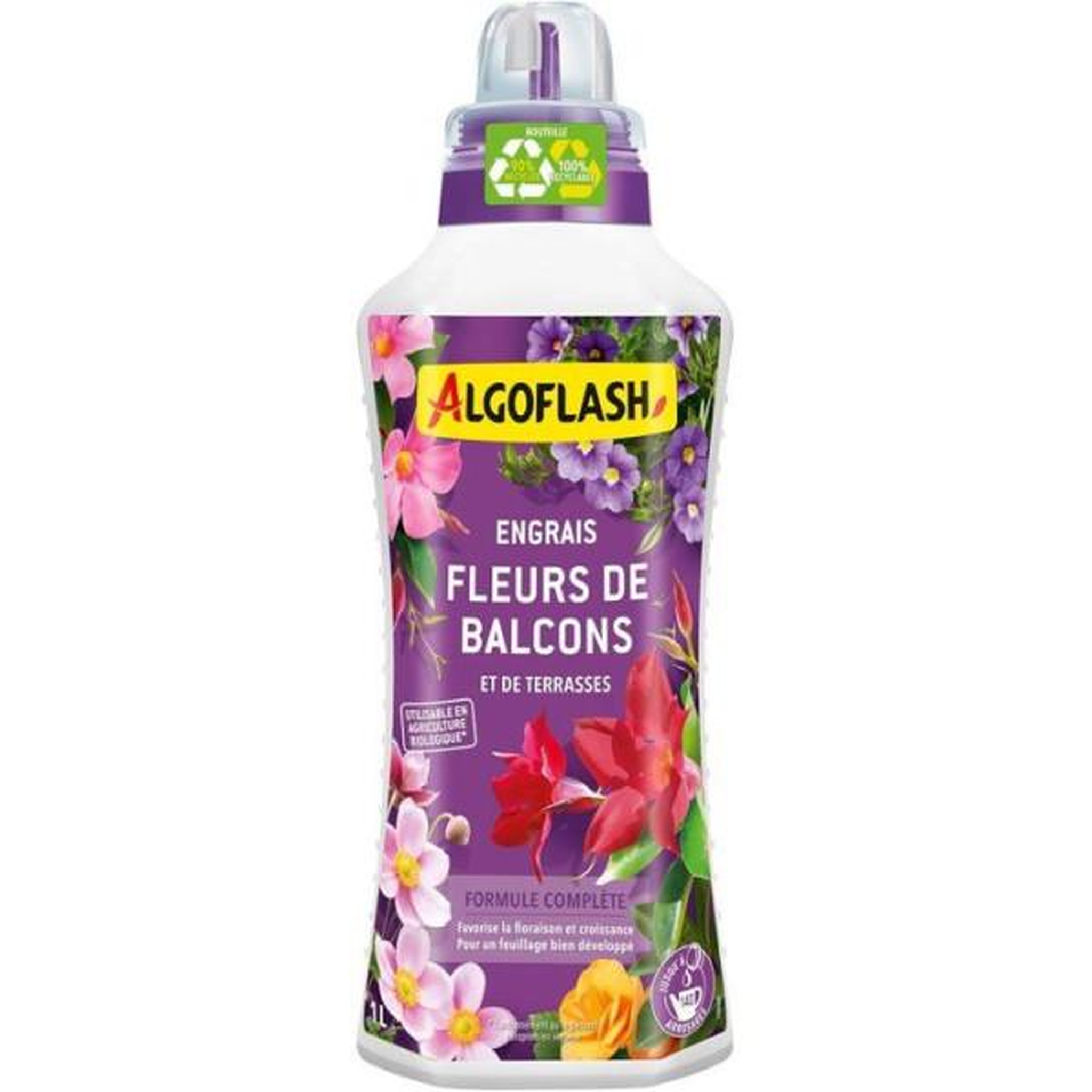 ALGOFLASH Engrais fleurs - algoflash - fleurs, terrasses & balcons - 1 l - uab
