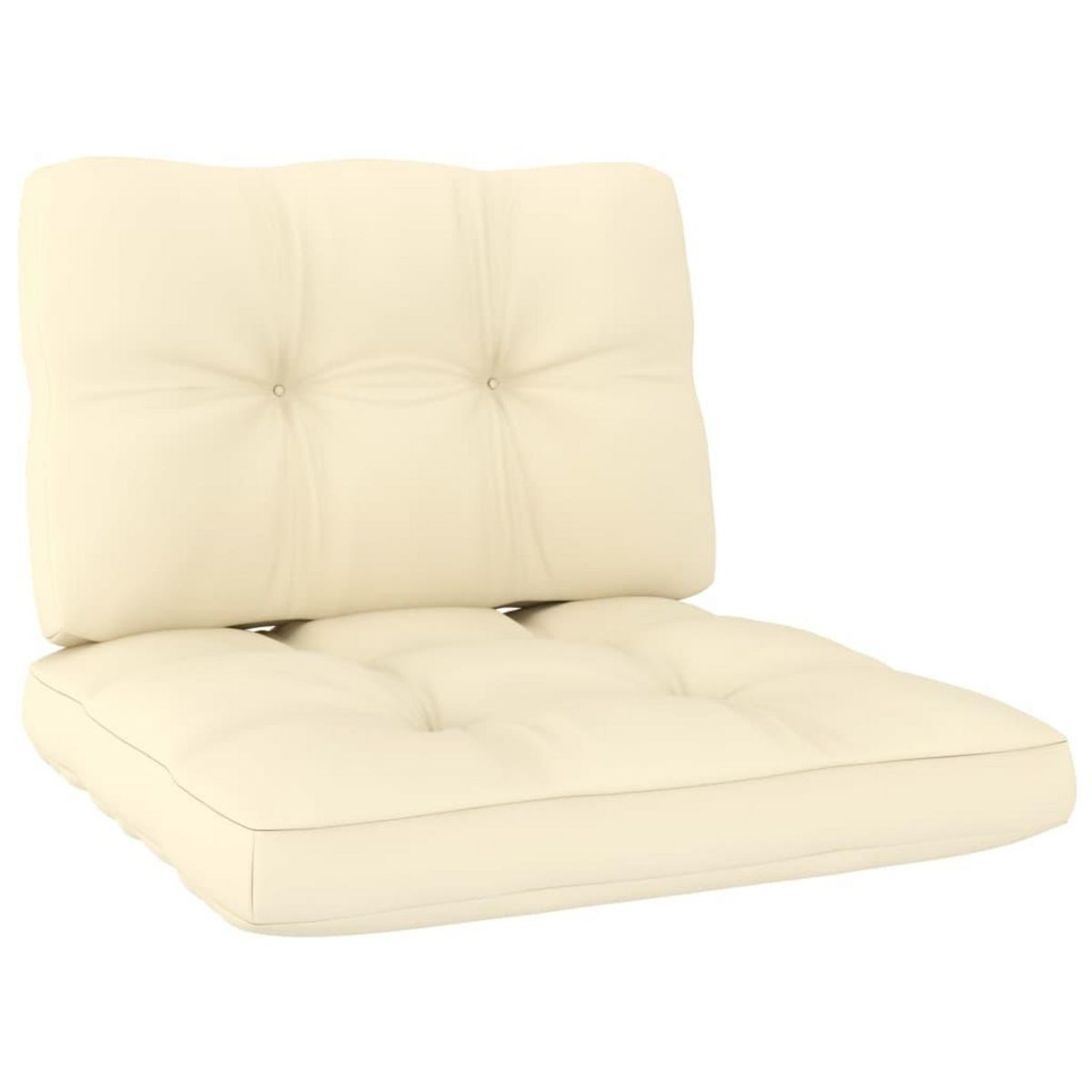 VIDAXL Chaise de jardin avec coussins creme Bois de pin impregne