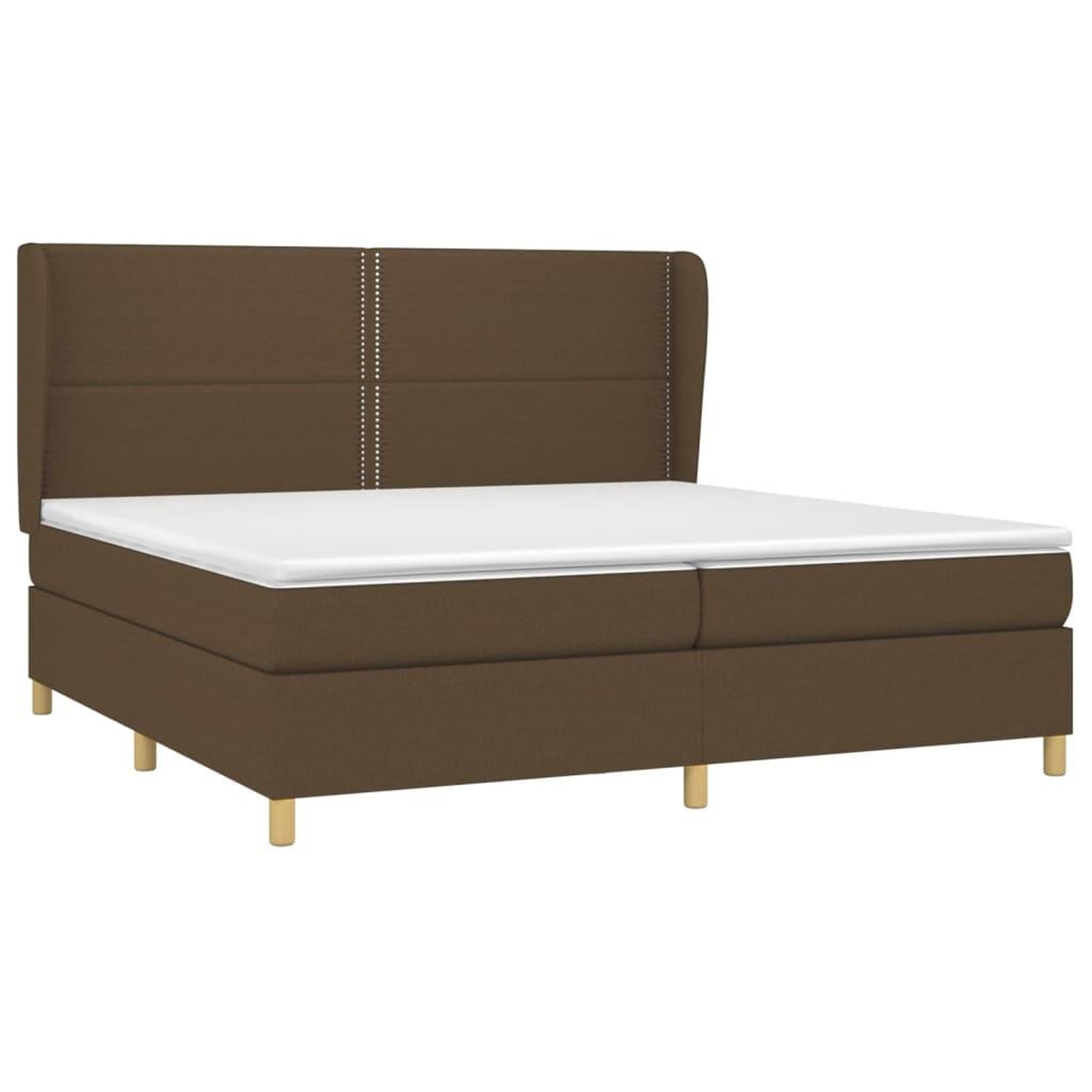 Voir la diapositive 3 : VIDAXL Sommier a lattes de lit avec matelas Marron fonce 200x200 cm