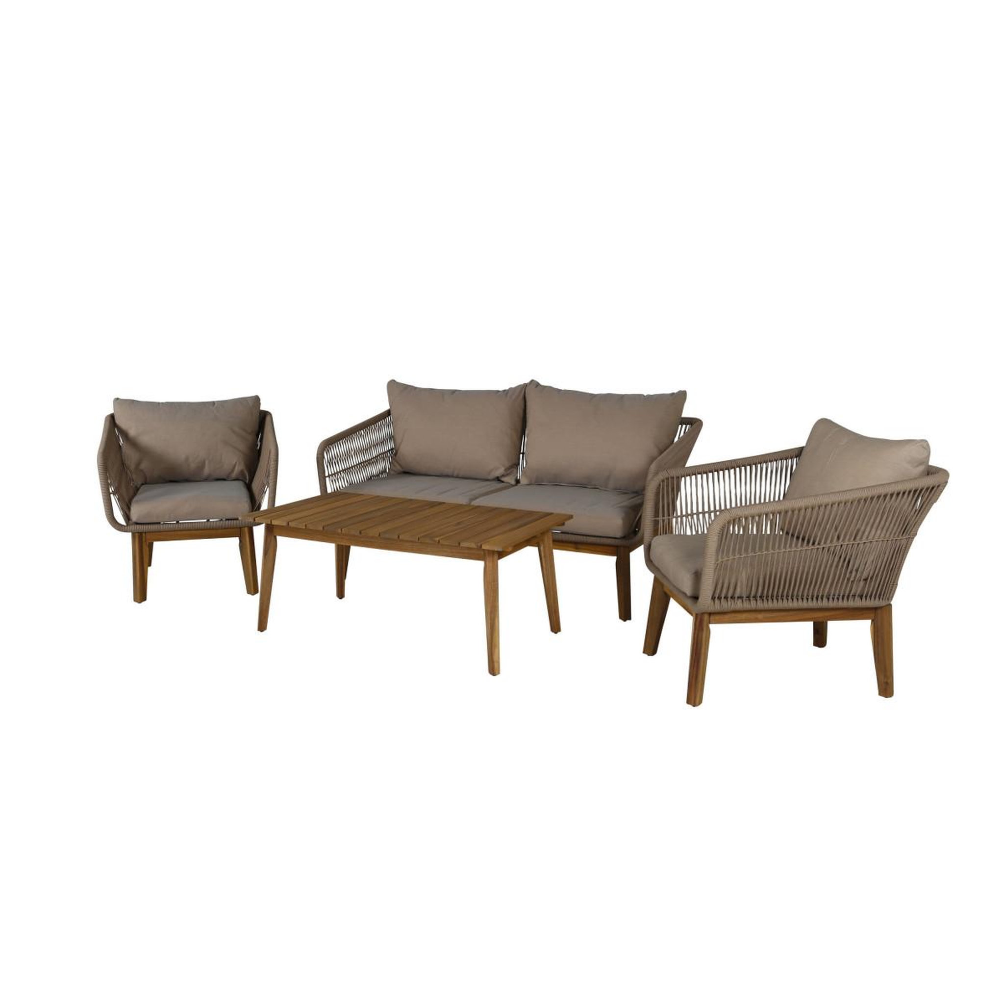 Voir la diapositive 2 : Paris Prix Salon de jardin en bois  chania  164cm beige